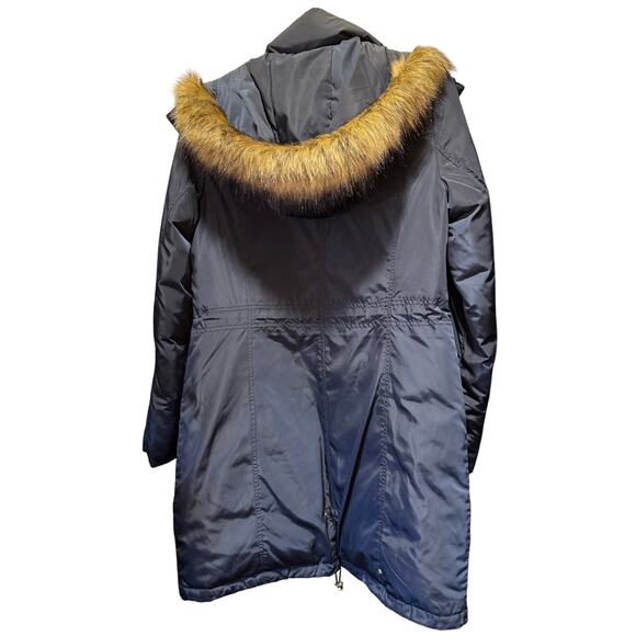 Cole Haan Removable Faux Fur Hooded Long Length Down Coat/Jacket Size S - Picture 2 of 15